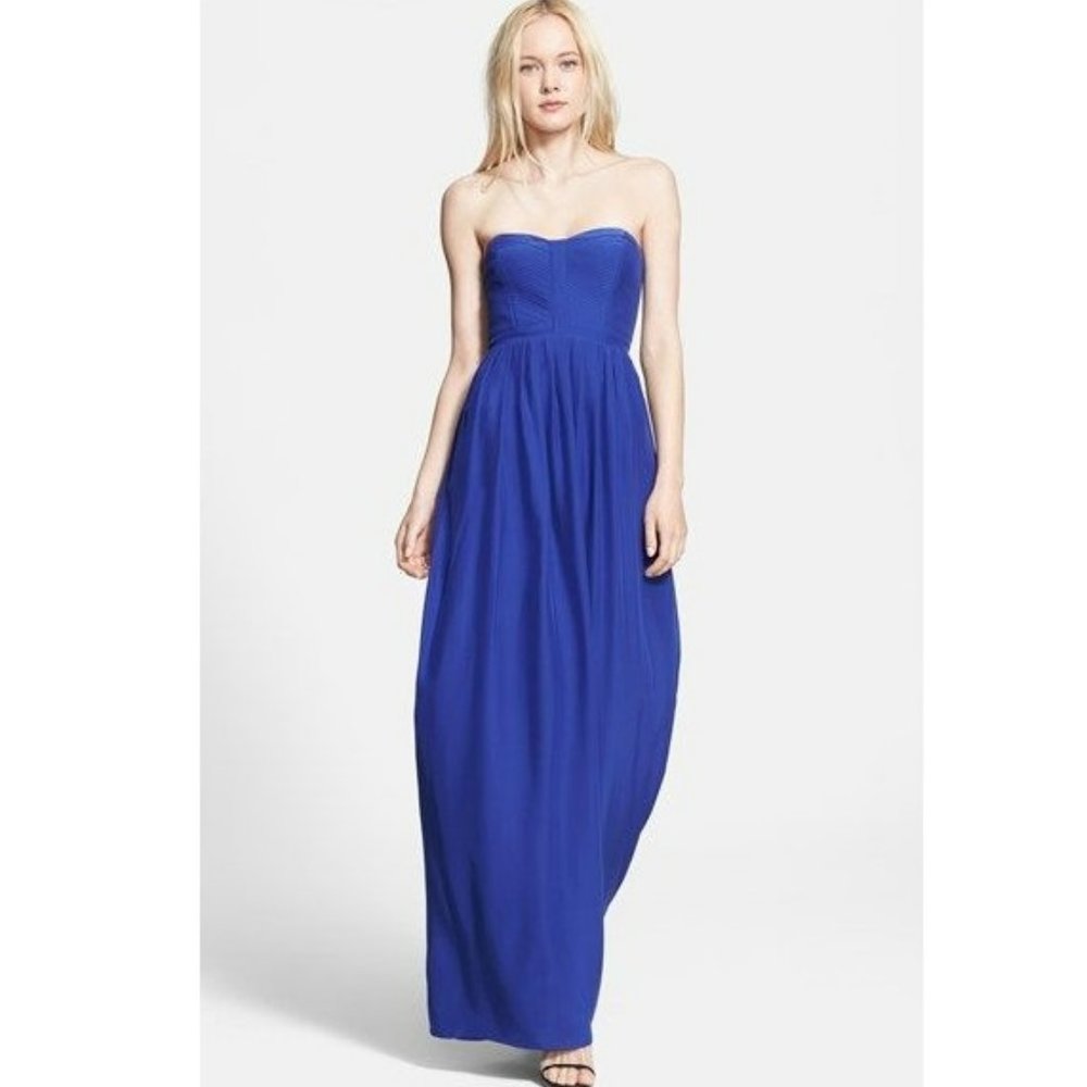 Parker 'Bayou' Strapless Silk Maxi Dress-Size Medium